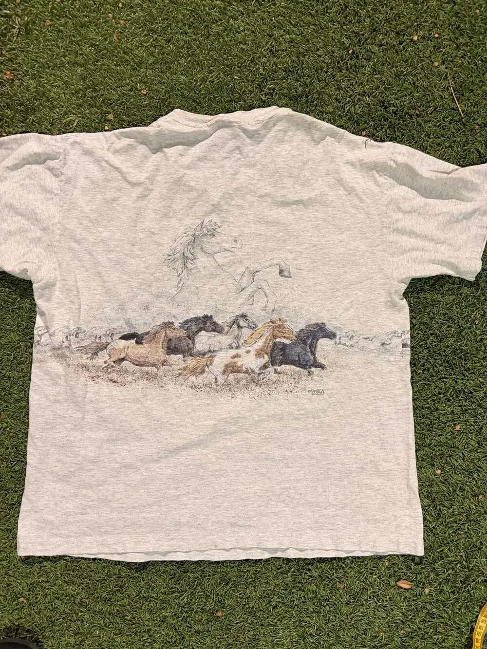 Vintage 90s San Segal Jackson Hole Wyoming Horse Graphic T-Shirt